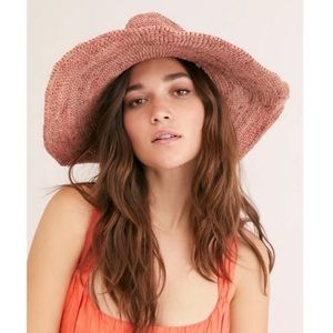 Free People Pink Woven Hat